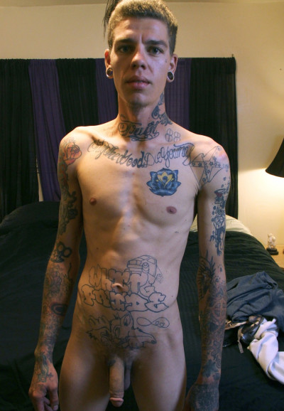 Tatted Stud Beats His Big Cock and Cums Ropes